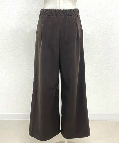 DAY CLOSET(デイ クローゼット)の「【起毛ツイル生地/タックインしやすい/ウエスト裏ゴム】ナチュラル木目調ボタンストレートワイドパンツ(その他パンツ・レディース・ダークブラウン/ダークグレー/ブラック・M/L/S)」の13枚目の写真