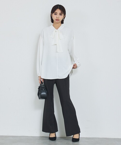 abahouse mavie（アバハウスマヴィ）の「ボウタイ2WAYブラウス（シャツ/ブラウス・レディース・ブラック/アイボリー/ホワイト・フリー）」の5枚目の写真