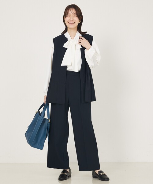 abahouse mavie（アバハウスマヴィ）の「ボウタイ2WAYブラウス（シャツ/ブラウス・レディース・ブラック/アイボリー/ホワイト・フリー）」の7枚目の写真