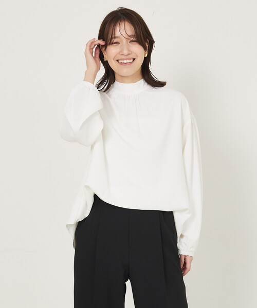 abahouse mavie（アバハウスマヴィ）の「ボウタイ2WAYブラウス（シャツ/ブラウス・レディース・ブラック/アイボリー/ホワイト・フリー）」の9枚目の写真