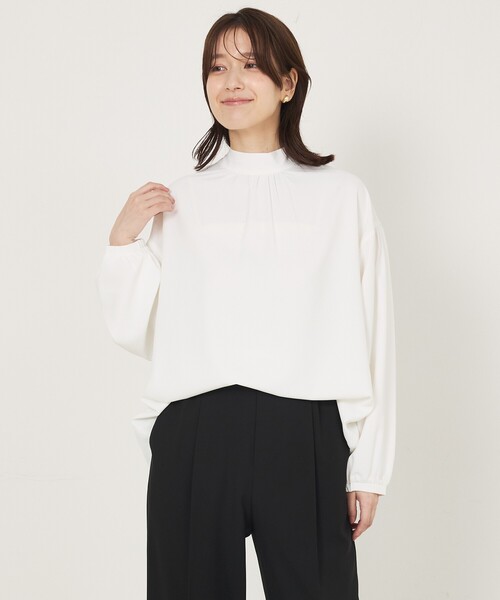 abahouse mavie（アバハウスマヴィ）の「ボウタイ2WAYブラウス（シャツ/ブラウス・レディース・ブラック/アイボリー/ホワイト・フリー）」の10枚目の写真