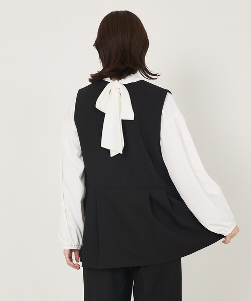 abahouse mavie（アバハウスマヴィ）の「ボウタイ2WAYブラウス（シャツ/ブラウス・レディース・ブラック/アイボリー/ホワイト・フリー）」の12枚目の写真