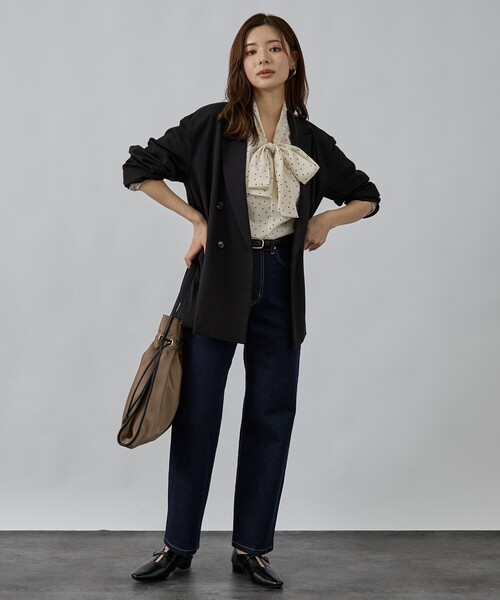 abahouse mavie（アバハウスマヴィ）の「ボウタイ2WAYブラウス（シャツ/ブラウス・レディース・ブラック/アイボリー/ホワイト・フリー）」の18枚目の写真