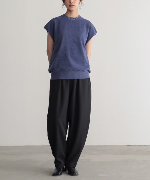 for/c（フォーシー）の「[セットアップ対応]タックカーブパンツ【サスティナブル】（その他パンツ・レディース・ブラック/ライトベージュ・M/L/LL/PM/TM）」の10枚目の写真