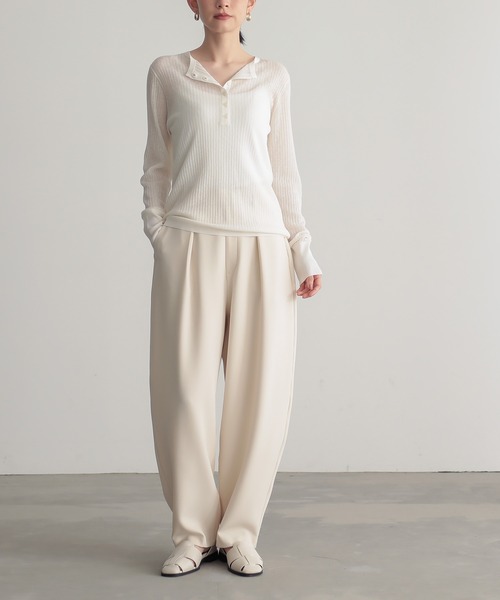 for/c（フォーシー）の「[セットアップ対応]タックカーブパンツ【サスティナブル】（その他パンツ・レディース・ブラック/ライトベージュ・M/L/LL/PM/TM）」の16枚目の写真