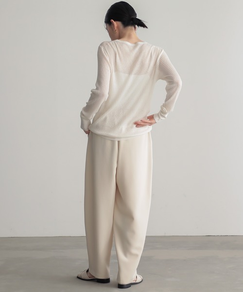 for/c（フォーシー）の「[セットアップ対応]タックカーブパンツ【サスティナブル】（その他パンツ・レディース・ブラック/ライトベージュ・M/L/LL/PM/TM）」の18枚目の写真