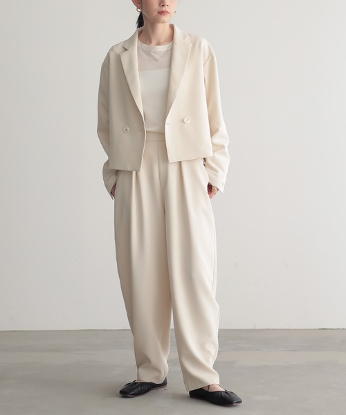 for/c（フォーシー）の「[セットアップ対応]タックカーブパンツ【サスティナブル】（その他パンツ・レディース・ブラック/ライトベージュ・M/L/LL/PM/TM）」の19枚目の写真