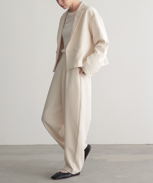 for/c（フォーシー）の「[セットアップ対応]タックカーブパンツ【サスティナブル】（その他パンツ・レディース・ブラック/ライトベージュ・M/L/LL/PM/TM）」の20枚目の写真