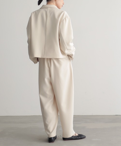 for/c（フォーシー）の「[セットアップ対応]タックカーブパンツ【サスティナブル】（その他パンツ・レディース・ブラック/ライトベージュ・M/L/LL/PM/TM）」の21枚目の写真