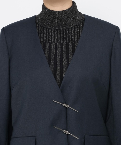 【完売】HARE KANAGUノーカラージャケット ブルーグレー HARE（ハレ） ジャケット ノーカラージャケット KANAGUノーカラー