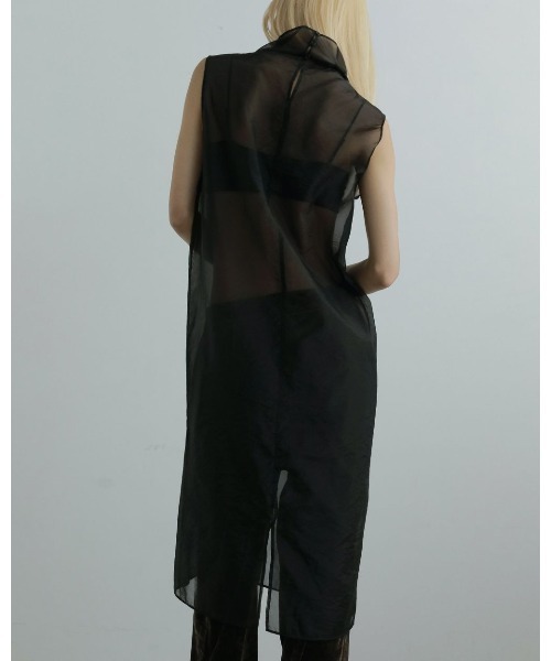 anuke（アンヌーク）の「anuke Sheer Turtle Onepiece（ワンピース・レディース・ライトグレー/ブラック・FREE）」の10枚目の写真