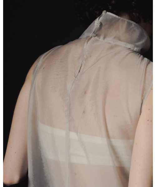 anuke（アンヌーク）の「anuke Sheer Turtle Onepiece（ワンピース・レディース・ライトグレー/ブラック・FREE）」の9枚目の写真