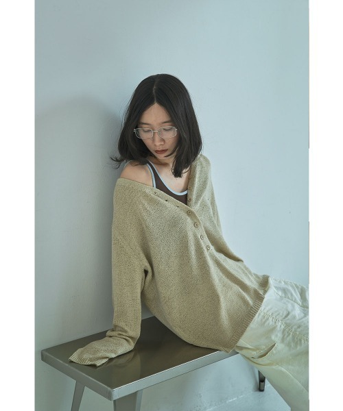 marjour(マージュール)の「LAYERED PIPING TANKTOP(タンクトップ・レディース・ブラウン/クリーム・M)」の6枚目の写真