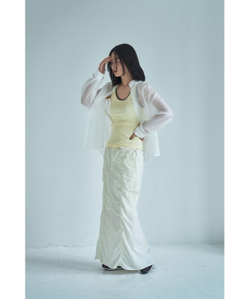 marjour(マージュール)の「LAYERED PIPING TANKTOP(タンクトップ・レディース・ブラウン/クリーム・M)」の21枚目の写真
