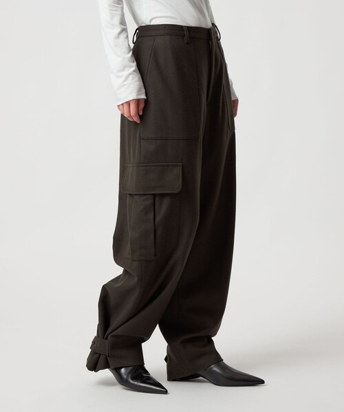 6（ロク）の「＜6(ROKU)＞W カーゴパンツ（カーゴパンツ・レディース・ダークグレー/オリーブ・38/32/34/36）」の16枚目の写真
