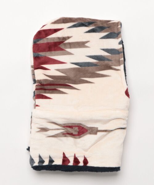 チャイハネ（チャイハネ）の「【チャイハネ】NOMADY ノマディフードマフラー（マフラー・レディース・ナチュラル/ブラック/サンドベージュ/スカイブルー・FREE）」の17枚目の写真