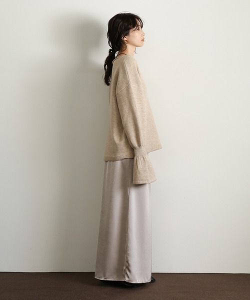 select MOCA Et(セレクトモカエト)の「【Et】Deep V-Neck Wool Mix Knit(ニット/セーター・レディース・ベージュ/グレー/ブラック・FREE)」の21枚目の写真