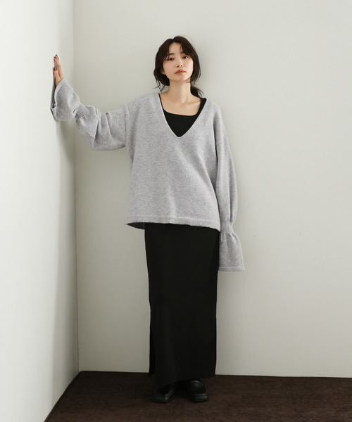 チョココロネ　Ｃニット　エクリュ 手洗い可】ラメハイネックニットプルオーバー（ニット/セーター