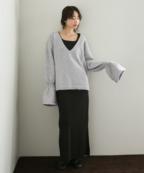 Et】Deep V-Neck Wool Mix Knit（ニット/セーター）｜select MOCA Et
