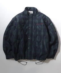 ダウンジャケット/コート（ブルー・ネイビー/青色系・チェック柄