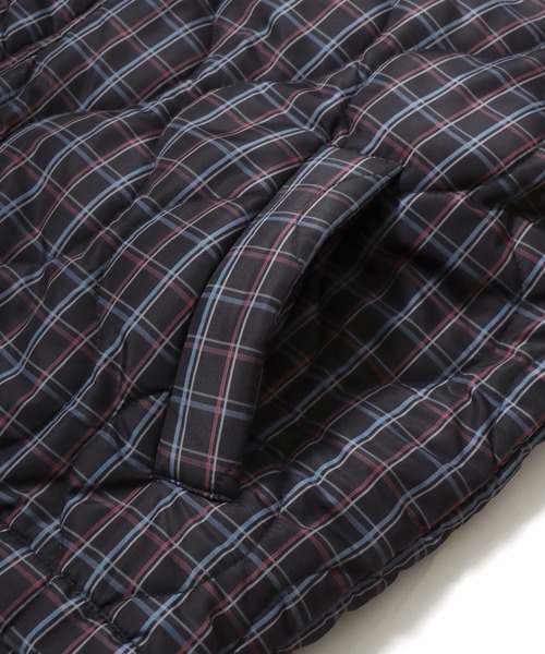Salong hameu(サロン ハミュー)の「チェック ウェーブキルティング フェイクダウンジャケット/ブルゾン メンズ レディース ユニセックス(ダウンジャケット/コート・レディース・ネイビー系/ブルー系その他/ブラック系その他・M/L/LL)」の22枚目の写真