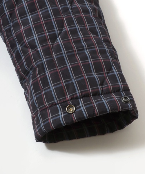 Salong hameu(サロン ハミュー)の「チェック ウェーブキルティング フェイクダウンジャケット/ブルゾン メンズ レディース ユニセックス(ダウンジャケット/コート・レディース・ネイビー系/ブルー系その他/ブラック系その他・M/L/LL)」の19枚目の写真