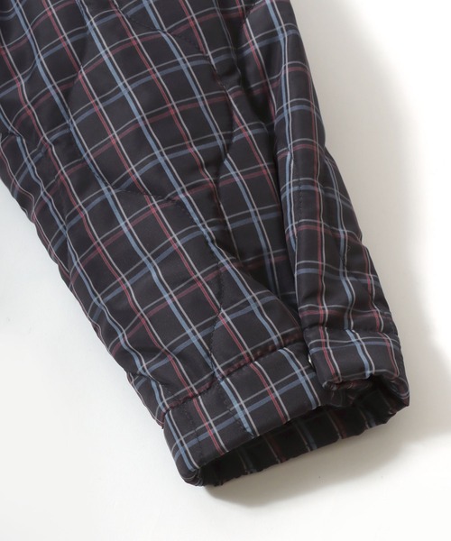 Salong hameu(サロン ハミュー)の「チェック ウェーブキルティング フェイクダウンジャケット/ブルゾン メンズ レディース ユニセックス(ダウンジャケット/コート・レディース・ネイビー系/ブルー系その他/ブラック系その他・M/L/LL)」の20枚目の写真