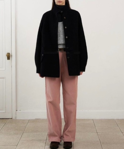 FREE STYLISTS(フリー スタイリスト)の「YUGA_YGMC Lapel single-breasted wool-look coat(その他アウター・レディース・ブラウン/ブラック・FREE)」の3枚目の写真