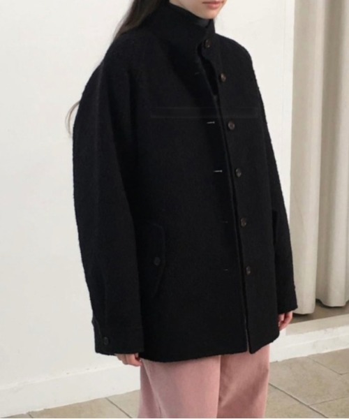 FREE STYLISTS(フリー スタイリスト)の「YUGA_YGMC Lapel single-breasted wool-look coat(その他アウター・レディース・ブラウン/ブラック・FREE)」の5枚目の写真