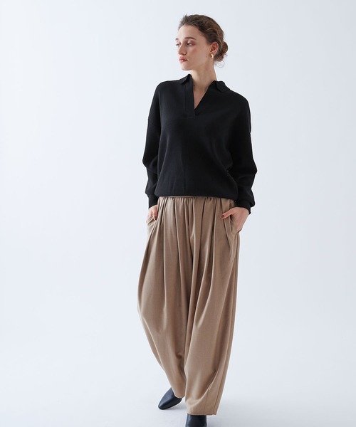 N.O.R.C(ノーク)の「コットンカシミヤスキッパーニット(ニット/セーター・レディース・ブラック/ライトグレー・フリー)」の20枚目の写真