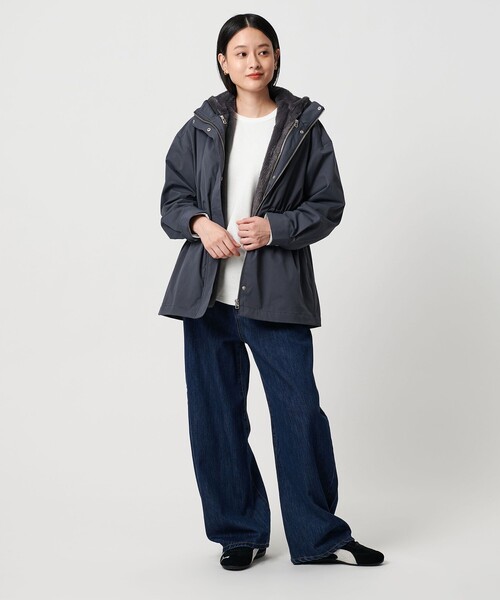 セール】ドロスト フェイクファー 3WAY フードブルゾン ‐撥水‐＜A DAY