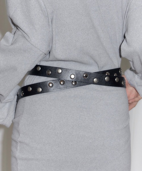 DTYYPE（ドタイプ）の「マルチウェイスタッズロングベルト（ベルト・レディース・ブラック・FREE）」の3枚目の写真