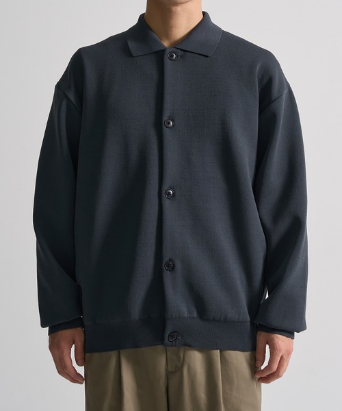 CITY TOKYO（シティトウキョウ）の「【CITY TOKYO/シティートーキョー】Joint knit ポロカーディガン（カーディガン/ボレロ・メンズ・ネイビー/ライトブルーグレー・1/2）」の4枚目の写真