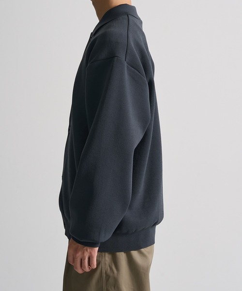 CITY TOKYO（シティトウキョウ）の「【CITY TOKYO/シティートーキョー】Joint knit ポロカーディガン（カーディガン/ボレロ・メンズ・ネイビー/ライトブルーグレー・1/2）」の5枚目の写真