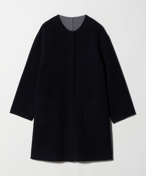 リバーシブル Aラインコート ＜A DAY IN THE LIFE＞（ノーカラーコート