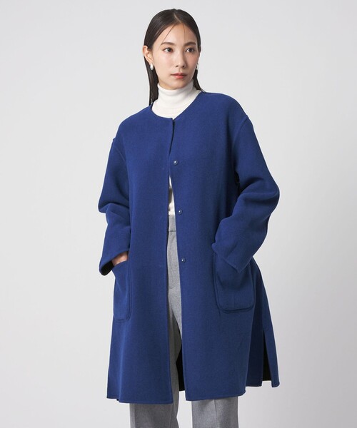 UNITED ARROWS 青 ウールコート セール】リバーシブル Aラインコート ＜A DAY IN THE LIFE＞（ノー