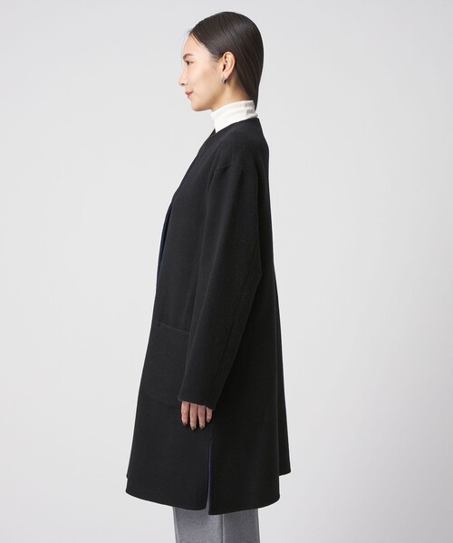A DAY IN THE LIFE UNITED ARROWS(アデイインザライフユナイテッドアローズ)の「リバーシブル Aラインコート <A DAY IN THE LIFE>(ノーカラーコート・レディース・モカ/ネイビー/ブラック/ライトグレー・FREE)」の16枚目の写真