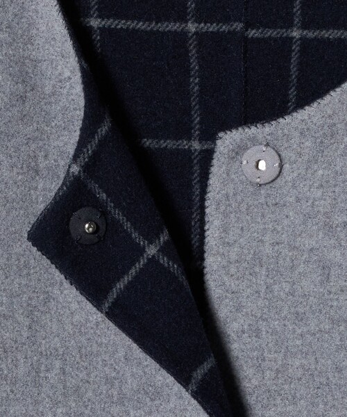 A DAY IN THE LIFE UNITED ARROWS(アデイインザライフユナイテッドアローズ)の「リバーシブル Aラインコート <A DAY IN THE LIFE>(ノーカラーコート・レディース・モカ/ネイビー/ブラック/ライトグレー・FREE)」の22枚目の写真