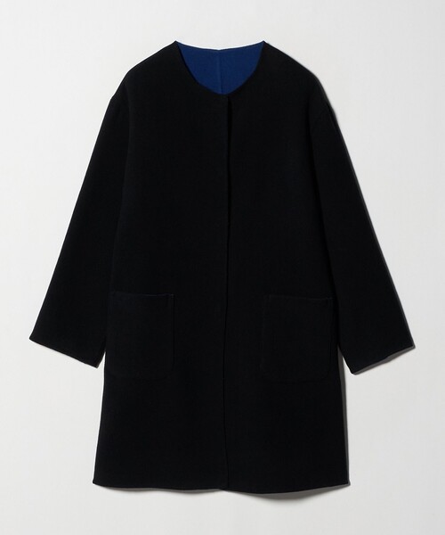 リバーシブル Aラインコート ＜A DAY IN THE LIFE＞（ノーカラーコート