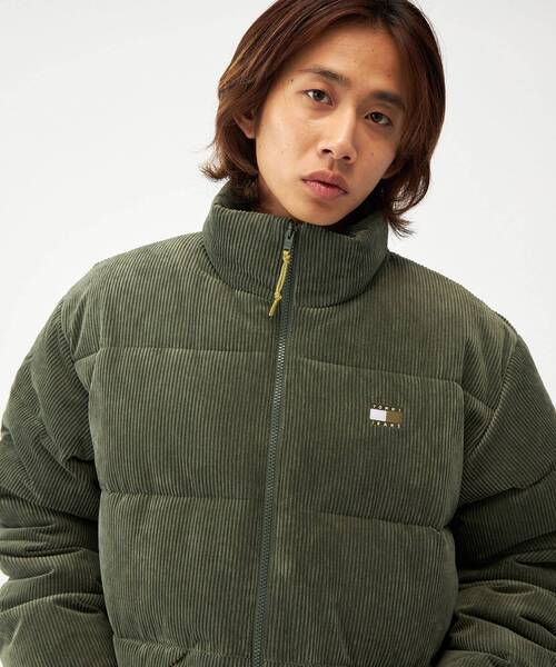 tommy jeans（トミー ジーンズ）の「コーデュロイパッファーエクストリームジャケット（ダウンジャケット/コート・メンズ・グリーン/ブラウン系その他・MEDIUM/SMALL/LARGE/X-LARGE）」の4枚目の写真