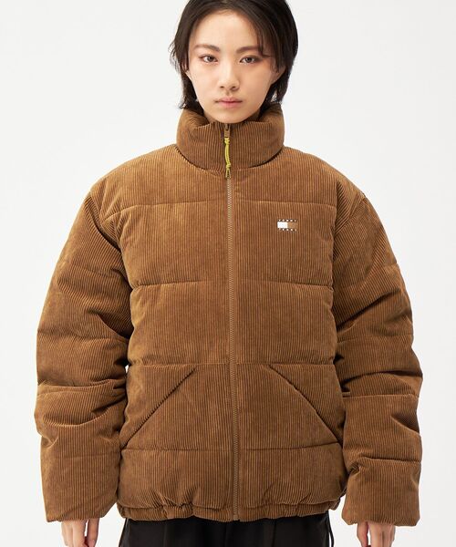 tommy jeans（トミー ジーンズ）の「コーデュロイパッファーエクストリームジャケット（ダウンジャケット/コート・メンズ・グリーン/ブラウン系その他・MEDIUM/SMALL/LARGE/X-LARGE）」の11枚目の写真