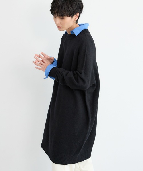 BARNYARDSTORM（バンヤードストーム）の「BARNYARDSTORM / ウールチュニックニット（ニット/セーター・レディース・グレー/ブラック・FREE）」の12枚目の写真