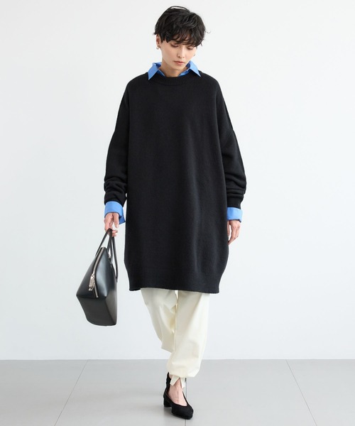 BARNYARDSTORM（バンヤードストーム）の「BARNYARDSTORM / ウールチュニックニット（ニット/セーター・レディース・グレー/ブラック・FREE）」の14枚目の写真