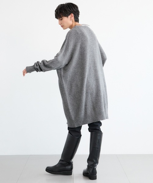 BARNYARDSTORM（バンヤードストーム）の「BARNYARDSTORM / ウールチュニックニット（ニット/セーター・レディース・グレー/ブラック・FREE）」の18枚目の写真