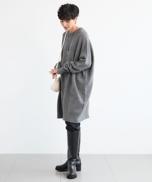 BARNYARDSTORM（バンヤードストーム）の「BARNYARDSTORM / ウールチュニックニット（ニット/セーター・レディース・グレー/ブラック・FREE）」の19枚目の写真