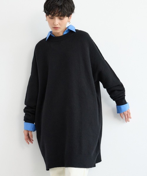 BARNYARDSTORM（バンヤードストーム）の「BARNYARDSTORM / ウールチュニックニット（ニット/セーター・レディース・グレー/ブラック・FREE）」の22枚目の写真