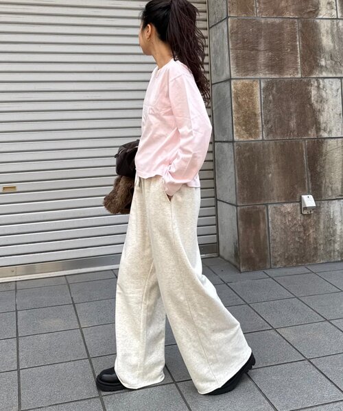 セール】クロップド丈ピグメントフォトプリントTee（Tシャツ