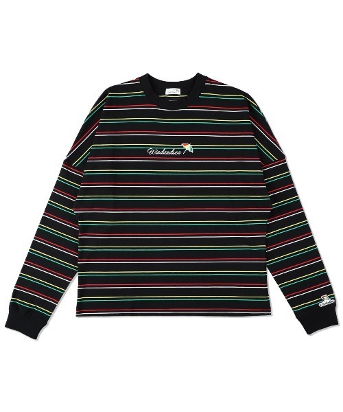 WIND AND SEA(ウィンダンシー)の「ARNOLD PALMER x WDS L/S Multi Border Tee(Tシャツ/カットソー・メンズ・グリーン/ブラック・L/XL)」の2枚目の写真