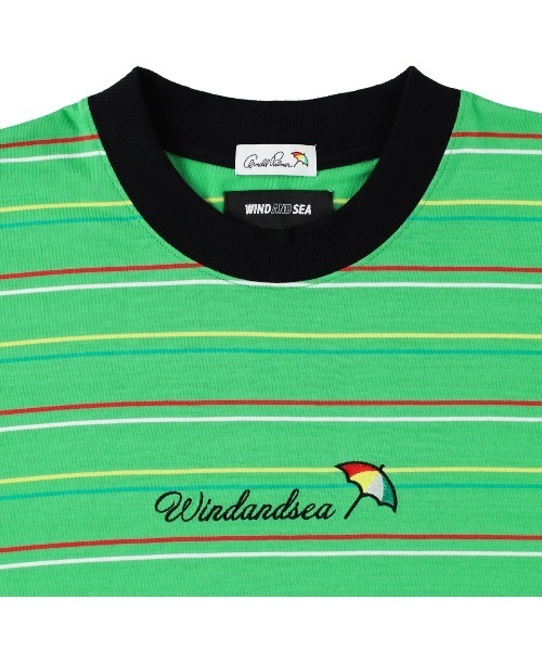 WIND AND SEA(ウィンダンシー)の「ARNOLD PALMER x WDS L/S Multi Border Tee(Tシャツ/カットソー・メンズ・グリーン/ブラック・L/XL)」の4枚目の写真