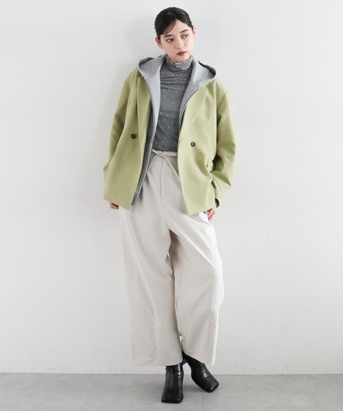 RAGEBLUE（レイジブルー）の「細コールテーラードジャケット/セットアップ対応（テーラードジャケット・レディース・ネイビー/グリーン・FREE）」の3枚目の写真